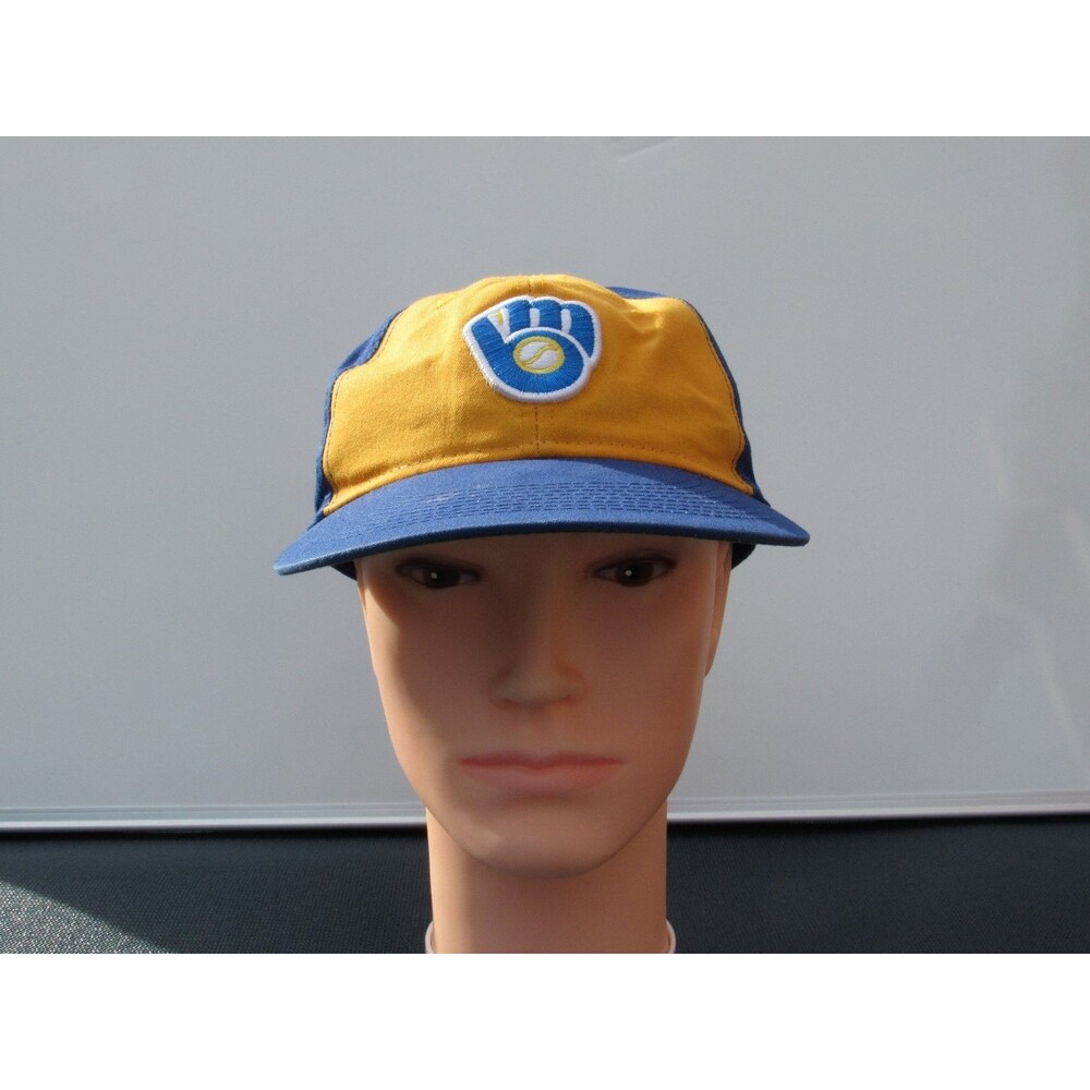 Milwaukee Brewers Hat OC Sports Cooperstown Collection Men's OSFM Blue Gold